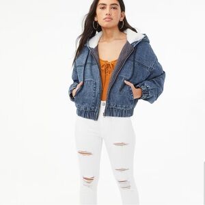 Aeropostale Blue Jean Jacket with White Lining